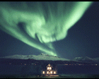Nordlys over Selnes - timelaps video som animert GIF. Foto og aniimasjon : Ola Røe 